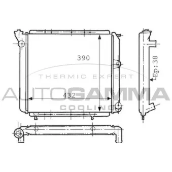 Radiateur, refroidissement du moteur AUTOGAMMA 100832