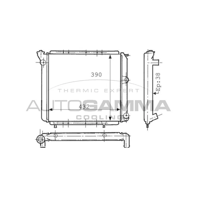 Radiateur, refroidissement du moteur AUTOGAMMA 100832