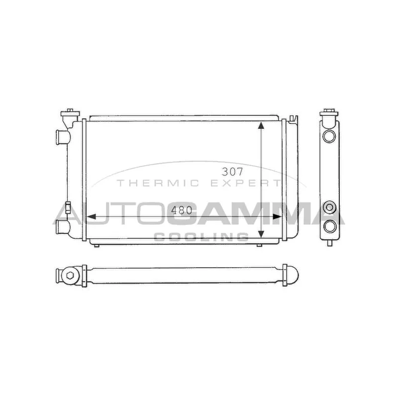 Radiateur, refroidissement du moteur AUTOGAMMA 100842