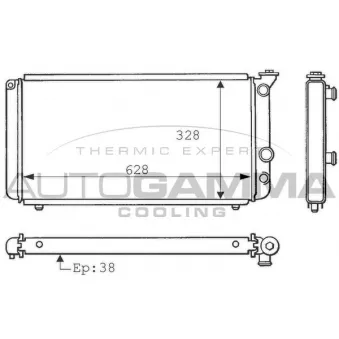 Radiateur, refroidissement du moteur AUTOGAMMA 100845