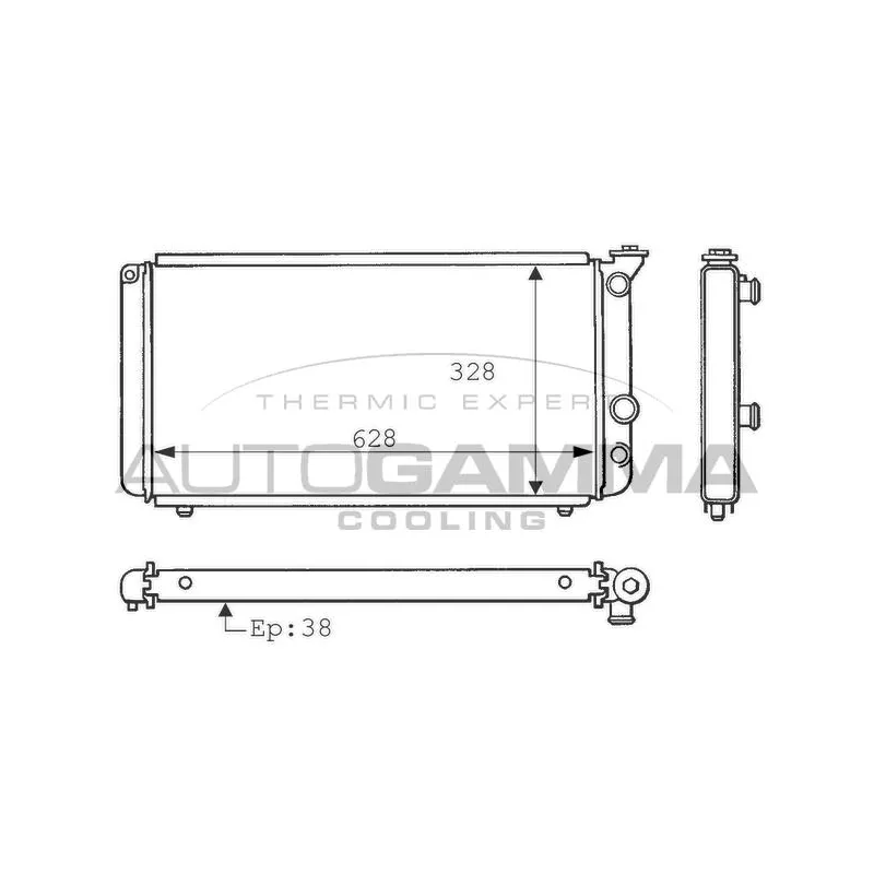 Radiateur, refroidissement du moteur AUTOGAMMA 100845