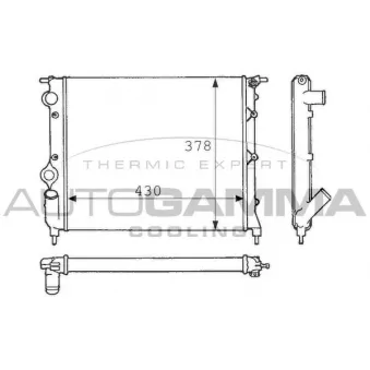 Radiateur, refroidissement du moteur AUTOGAMMA 100847