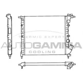 Radiateur, refroidissement du moteur AUTOGAMMA 100848
