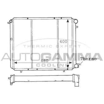 Radiateur, refroidissement du moteur AUTOGAMMA 100855