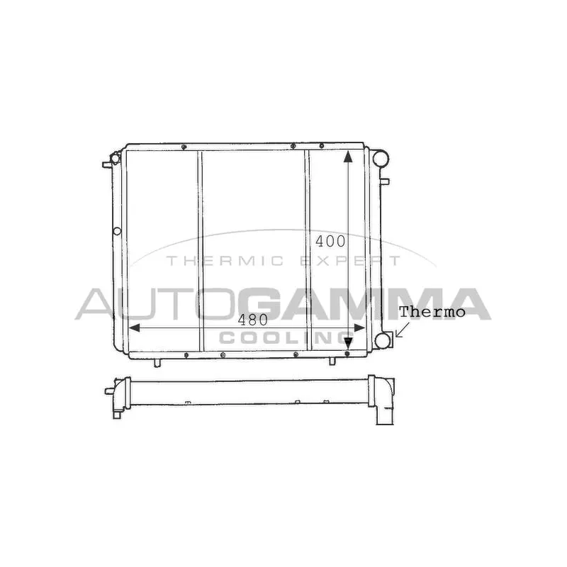 Radiateur, refroidissement du moteur AUTOGAMMA 100855