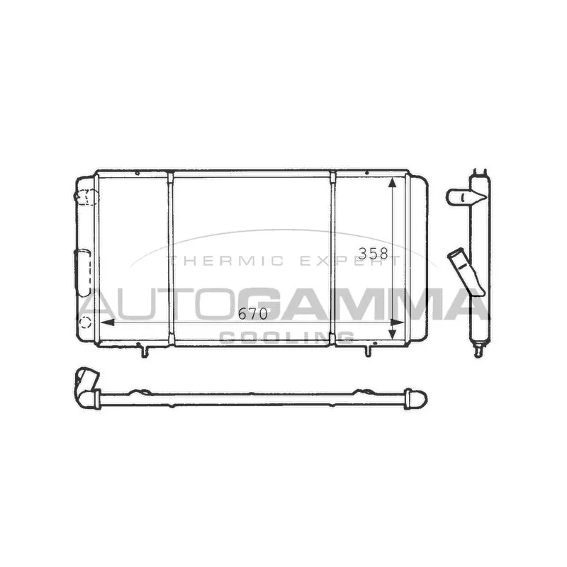 Radiateur, refroidissement du moteur AUTOGAMMA 100863
