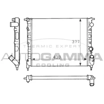Radiateur, refroidissement du moteur AUTOGAMMA 100868