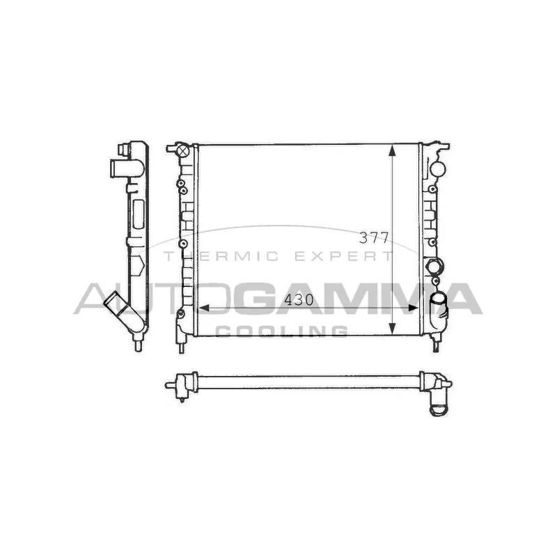 Radiateur, refroidissement du moteur AUTOGAMMA 100868