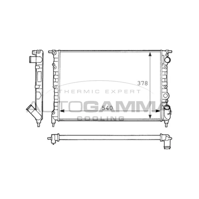 Radiateur, refroidissement du moteur AUTOGAMMA 100869