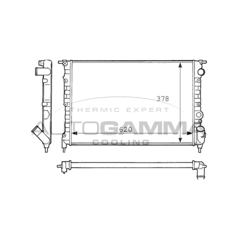 Radiateur, refroidissement du moteur AUTOGAMMA 100870