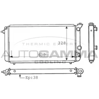 Radiateur, refroidissement du moteur AUTOGAMMA 100873
