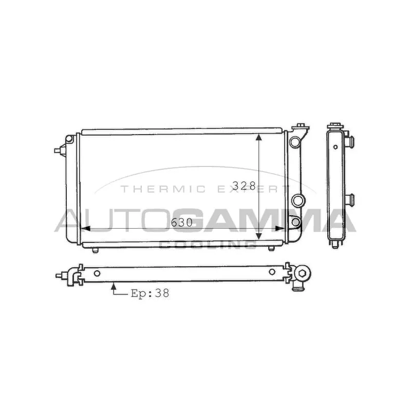 Radiateur, refroidissement du moteur AUTOGAMMA 100873