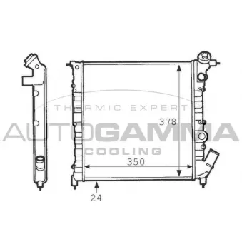 Radiateur, refroidissement du moteur AUTOGAMMA 100882