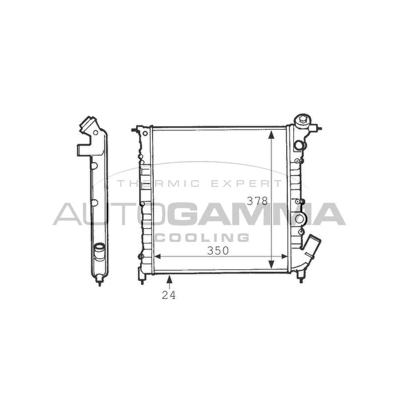 Radiateur, refroidissement du moteur AUTOGAMMA 100882