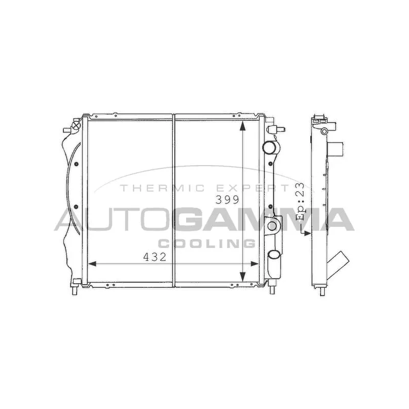Radiateur, refroidissement du moteur AUTOGAMMA 100885