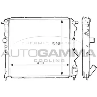 Radiateur, refroidissement du moteur AUTOGAMMA 100886
