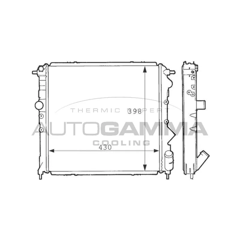 Radiateur, refroidissement du moteur AUTOGAMMA 100886