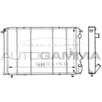 Radiateur, refroidissement du moteur AUTOGAMMA 100887