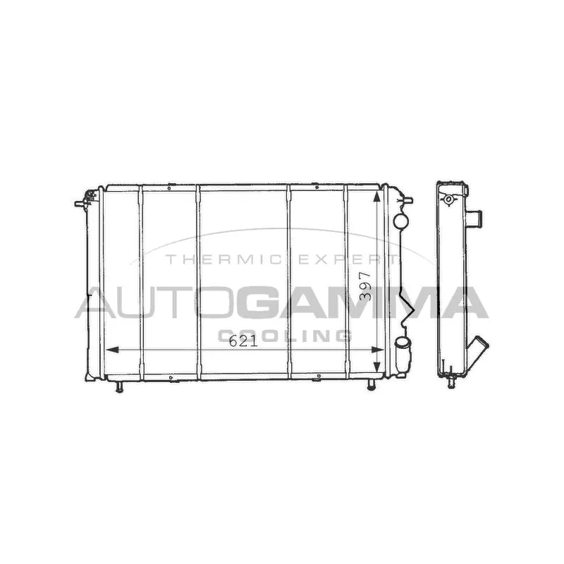 Radiateur, refroidissement du moteur AUTOGAMMA 100887