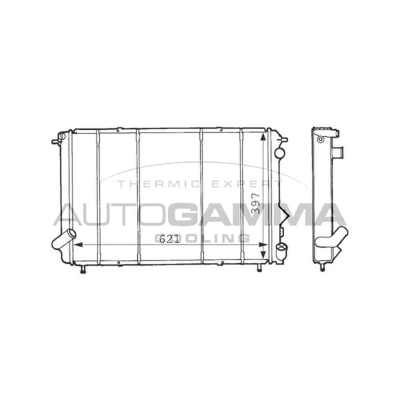 Radiateur, refroidissement du moteur AUTOGAMMA 100888
