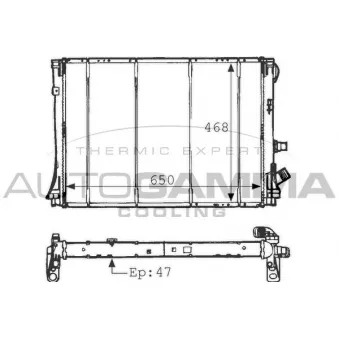 Radiateur, refroidissement du moteur AUTOGAMMA 100892