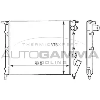 Radiateur, refroidissement du moteur AUTOGAMMA 100893
