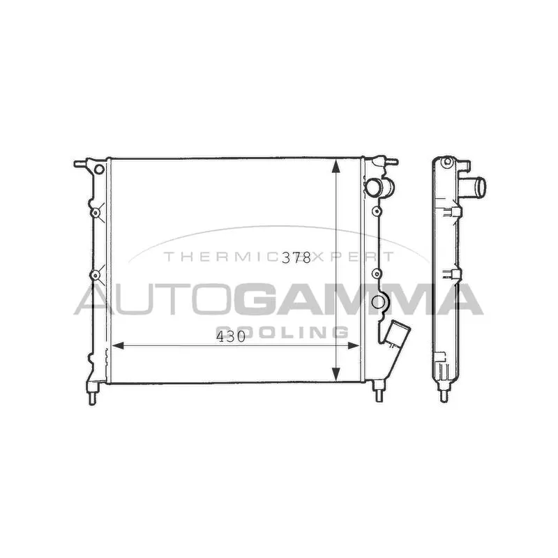 Radiateur, refroidissement du moteur AUTOGAMMA 100893