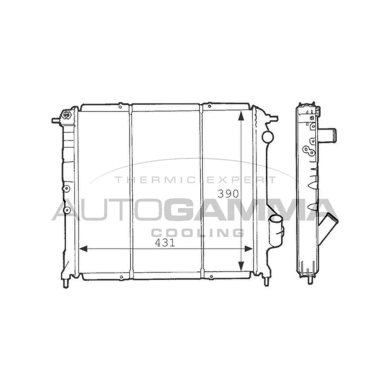 Radiateur, refroidissement du moteur AUTOGAMMA 100894