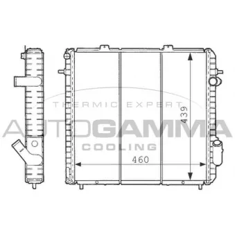 Radiateur, refroidissement du moteur AUTOGAMMA 100895