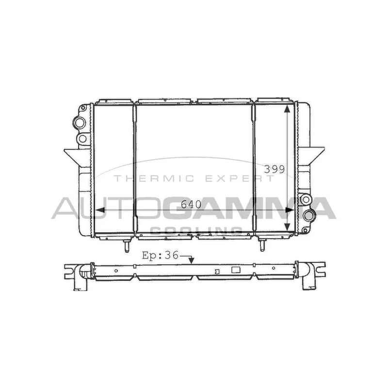 Radiateur, refroidissement du moteur AUTOGAMMA 100901