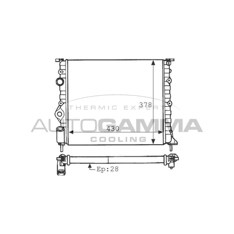 Radiateur, refroidissement du moteur AUTOGAMMA 100902