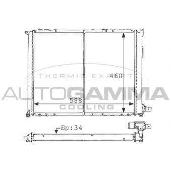 Radiateur, refroidissement du moteur AUTOGAMMA 100907