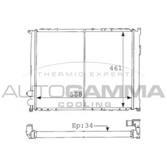 Radiateur, refroidissement du moteur AUTOGAMMA 100908