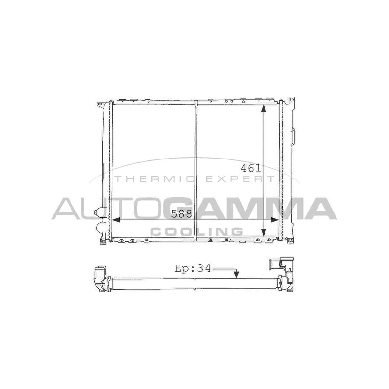 Radiateur, refroidissement du moteur AUTOGAMMA 100908