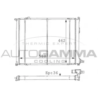 Radiateur, refroidissement du moteur AUTOGAMMA 100909