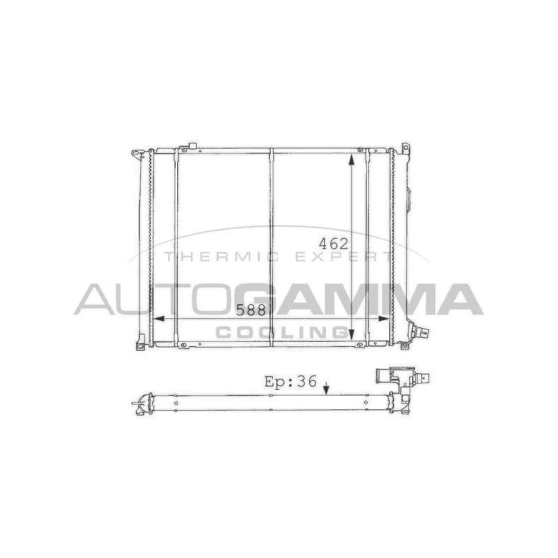 Radiateur, refroidissement du moteur AUTOGAMMA 100909