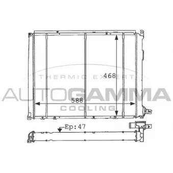 Radiateur, refroidissement du moteur AUTOGAMMA 100912