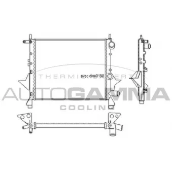 Radiateur, refroidissement du moteur AUTOGAMMA 100916