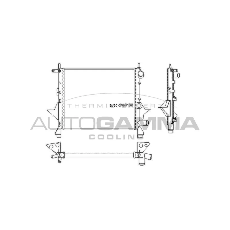 Radiateur, refroidissement du moteur AUTOGAMMA 100916