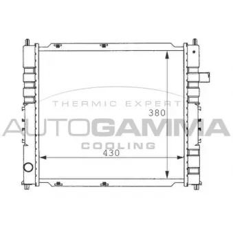 Radiateur, refroidissement du moteur AUTOGAMMA 100924