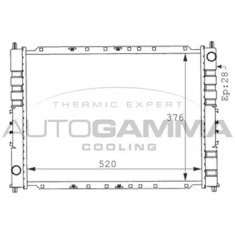 Radiateur, refroidissement du moteur AUTOGAMMA 100925