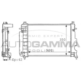 Radiateur, refroidissement du moteur AUTOGAMMA 100938