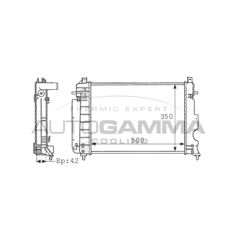Radiateur, refroidissement du moteur AUTOGAMMA 100939
