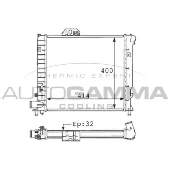 Radiateur, refroidissement du moteur AUTOGAMMA 100940