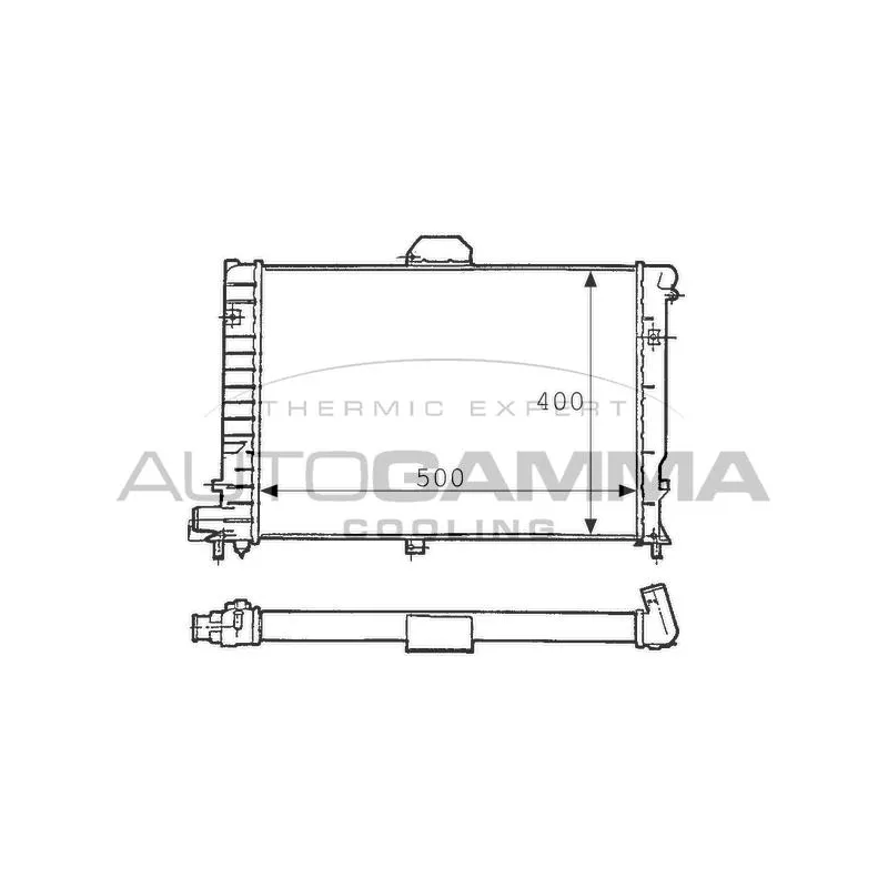 Radiateur, refroidissement du moteur AUTOGAMMA 100941