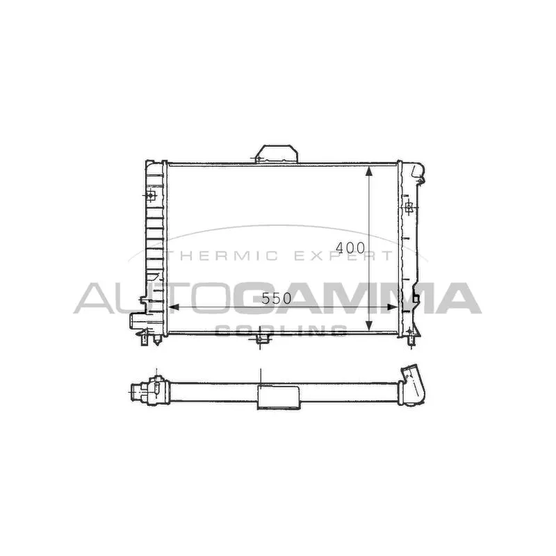 Radiateur, refroidissement du moteur AUTOGAMMA 100942