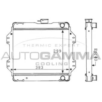 Radiateur, refroidissement du moteur AUTOGAMMA 100945