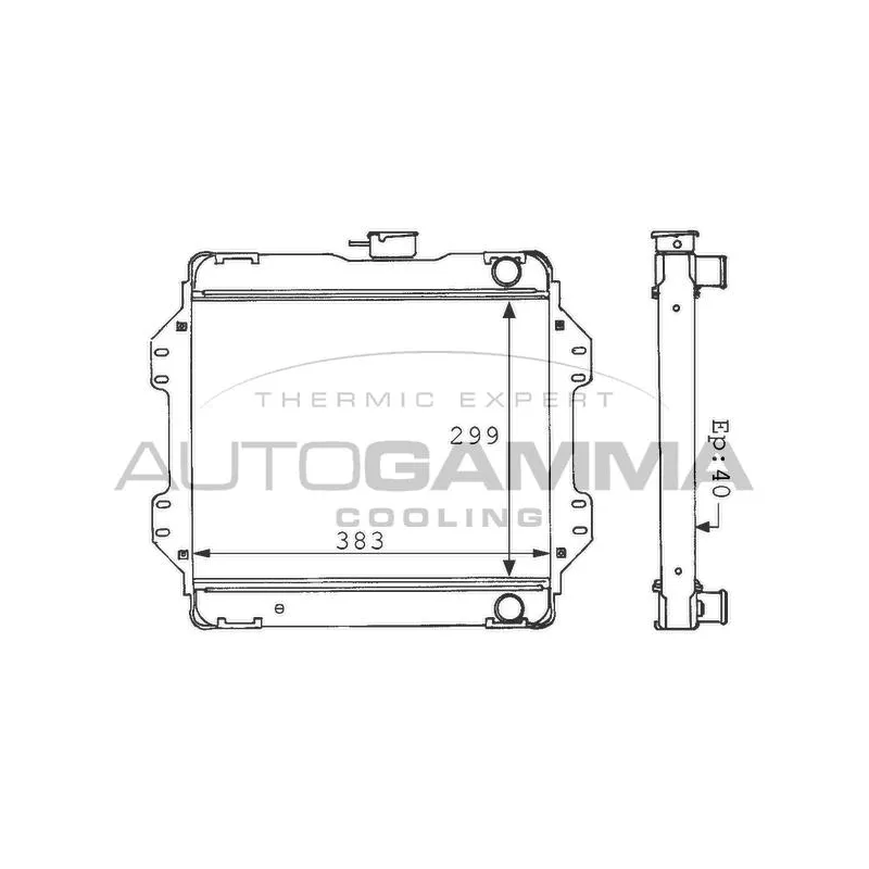 Radiateur, refroidissement du moteur AUTOGAMMA 100945