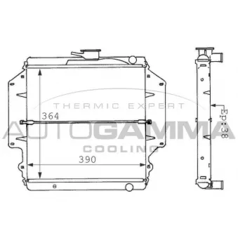 Radiateur, refroidissement du moteur AUTOGAMMA 100946