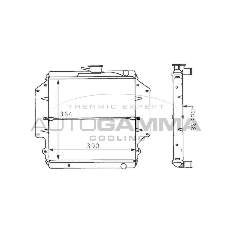 Radiateur, refroidissement du moteur AUTOGAMMA 100946